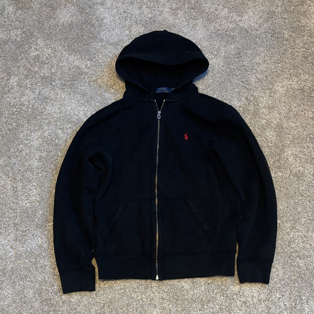 Polo by Ralph Lauren Black Zip-Up Men's Sweater